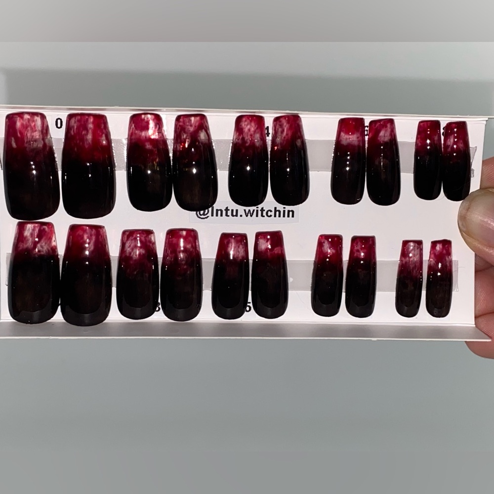 Handmade press on nails // Halloween// ‘Thicker than Water’